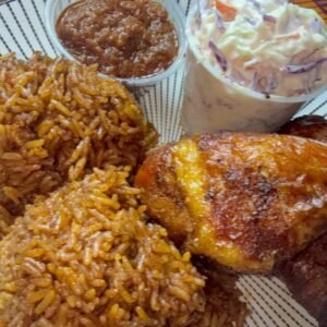 Jollof rice with chicken