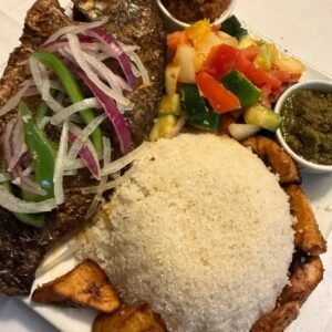 Akyeke with Grilled Tilapia